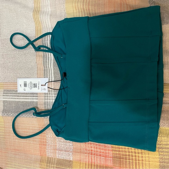 NWT Dynamite XXS Dark Green Cropped Tank Top - Picture 4 of 5